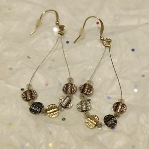 Pair of metallic earrings - never worn